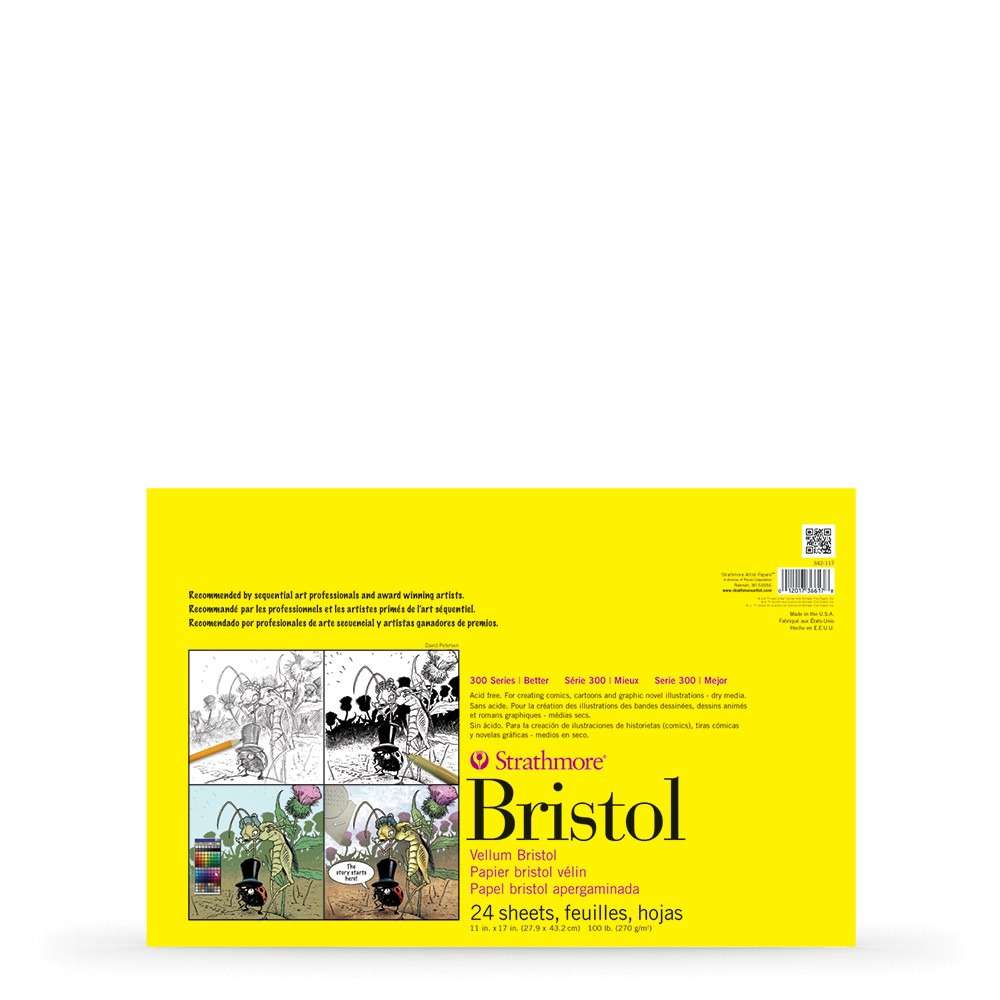 Strathmore 300 Series – Bristol (24 Sheets) Smooth Bristol