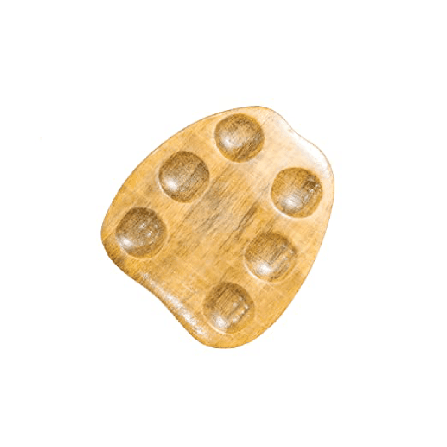 ArtRight Wooden Painting Palette - Apple Shaped Palette for All Painting and Drawing Purposes (Oil, Watercolour, Acrylic, Gouache) for Kids, Professionals, Artists and Students…