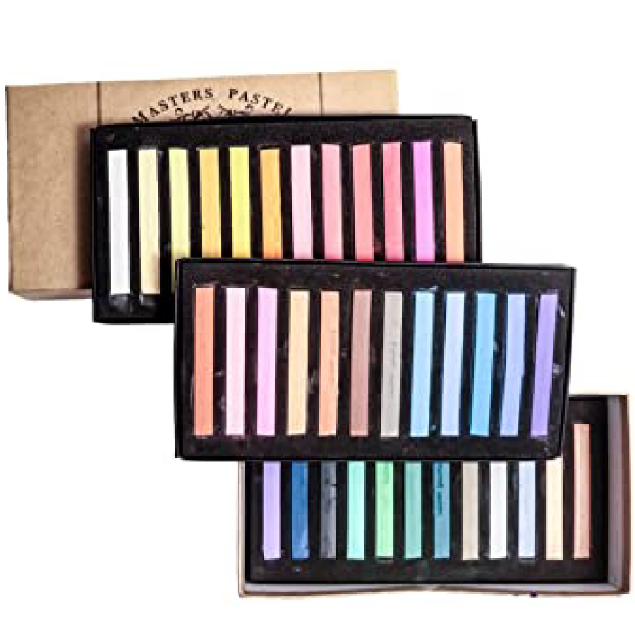 ArtRight Soft Pastels, 36 Shades (Multicolor), Pastel Crayons Set of 36 for Layering, Blending and Drawing