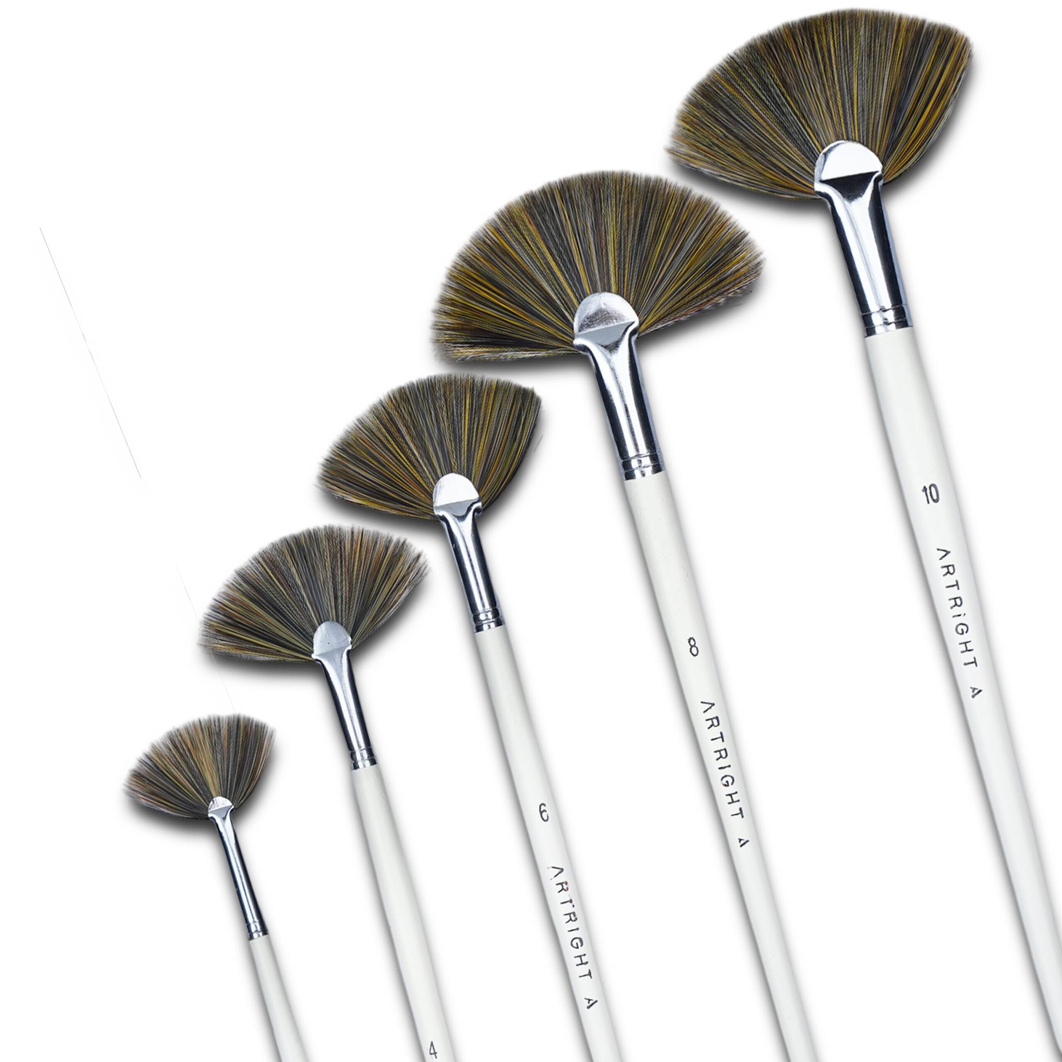 ArtRight Fan Artist Paint Brush Set of 5Pcs