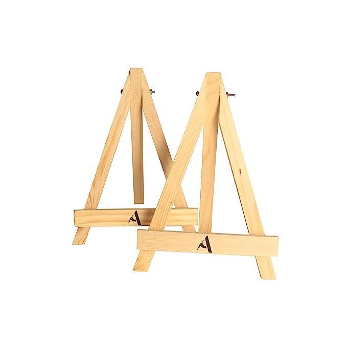 ArtRight Mini Easel Stand for Canvas, Set of 2 (10 Inches) - Wooden Easel Painting Canvas Stand Display Stand for Artists, Painting, Holding Pictures
