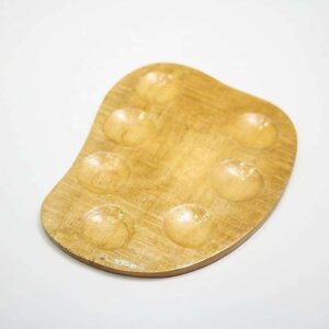 ArtRight Mango-Design Wooden Painting Palette - For All Painting and Drawing Purposes – Kids, Professionals, Artists and Students