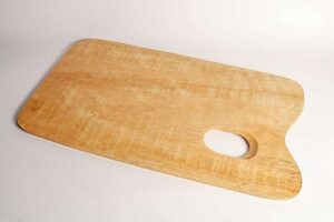 ArtRight Wooden Rectangular Painting Palette - Handmade Paint Palette with Thumb Hole for Acrylic, Oil, Gouache Watercolor Painting - for Professional Artists, Art Enthusiasts & Kids…