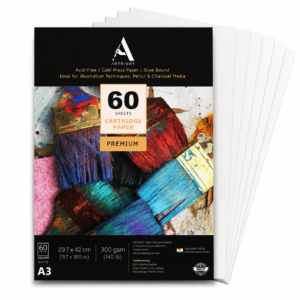ArtRight A3 Sketching & Mixed Media Paper, 300 GSM – 60 Handmade Sheets