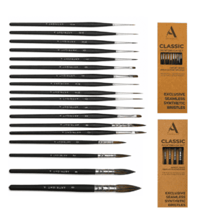 ArtRight 18-Piece Mini Liner & Mop Artist Paint Brush Set