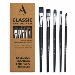 ArtRight 5-Piece Flat Blender Artist Paint Brush Set