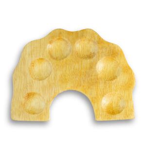 ArtRight Rainbow-Shaped Wooden Painting Palette