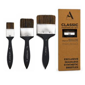ArtRight 3-Piece Flat Wash Brush Set – 1, 2 & 3 Inch