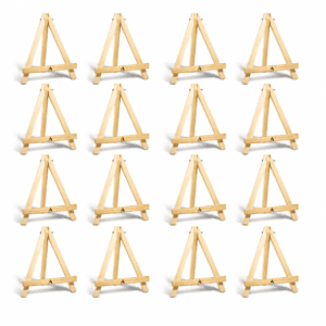 ArtRight 10-Inch Mini Wooden Easel Set of 16 for Painting & Display