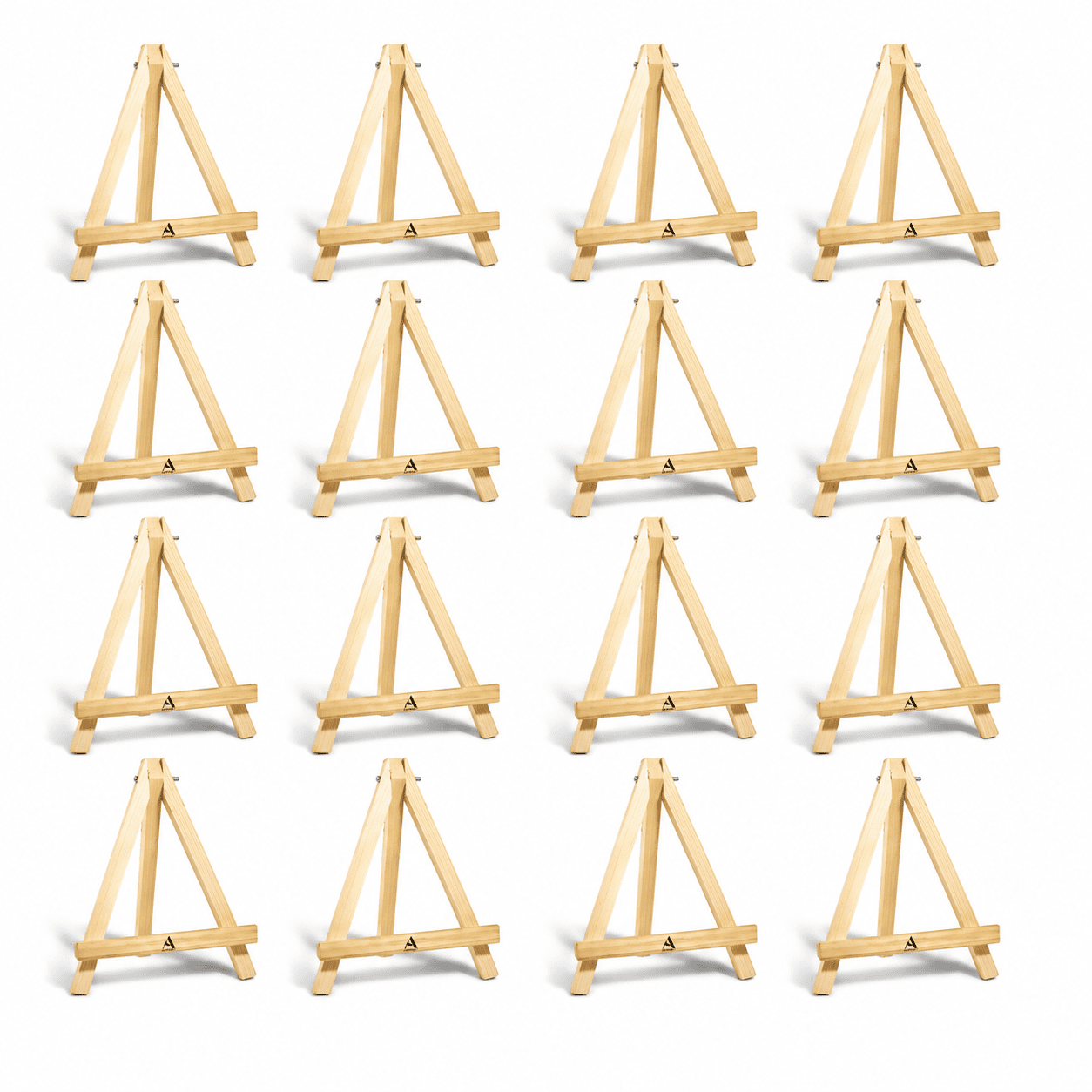 ArtRight 10-Inch Mini Wooden Easel Set of 16 for Painting & Display