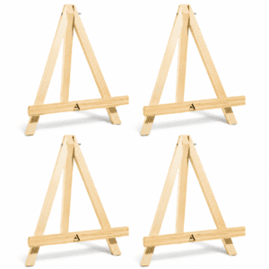 ArtRight 10-Inch Mini Wooden Easel Set of 4 for Painting & Display