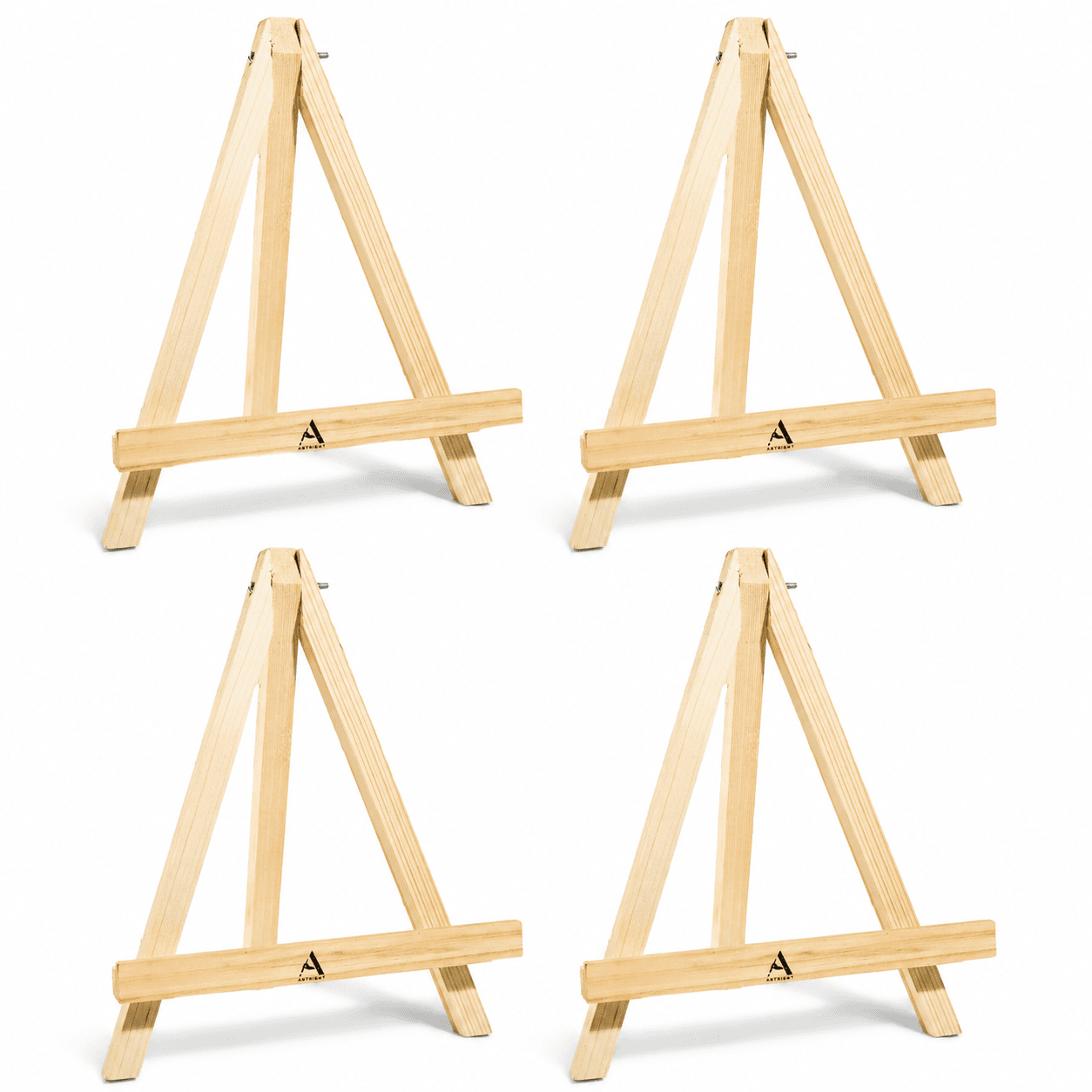 ArtRight 10-Inch Mini Wooden Easel Set of 4 for Painting & Display