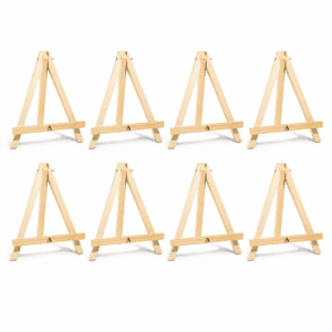 ArtRight 10-Inch Mini Wooden Easel Set of 8 for Painting & Display