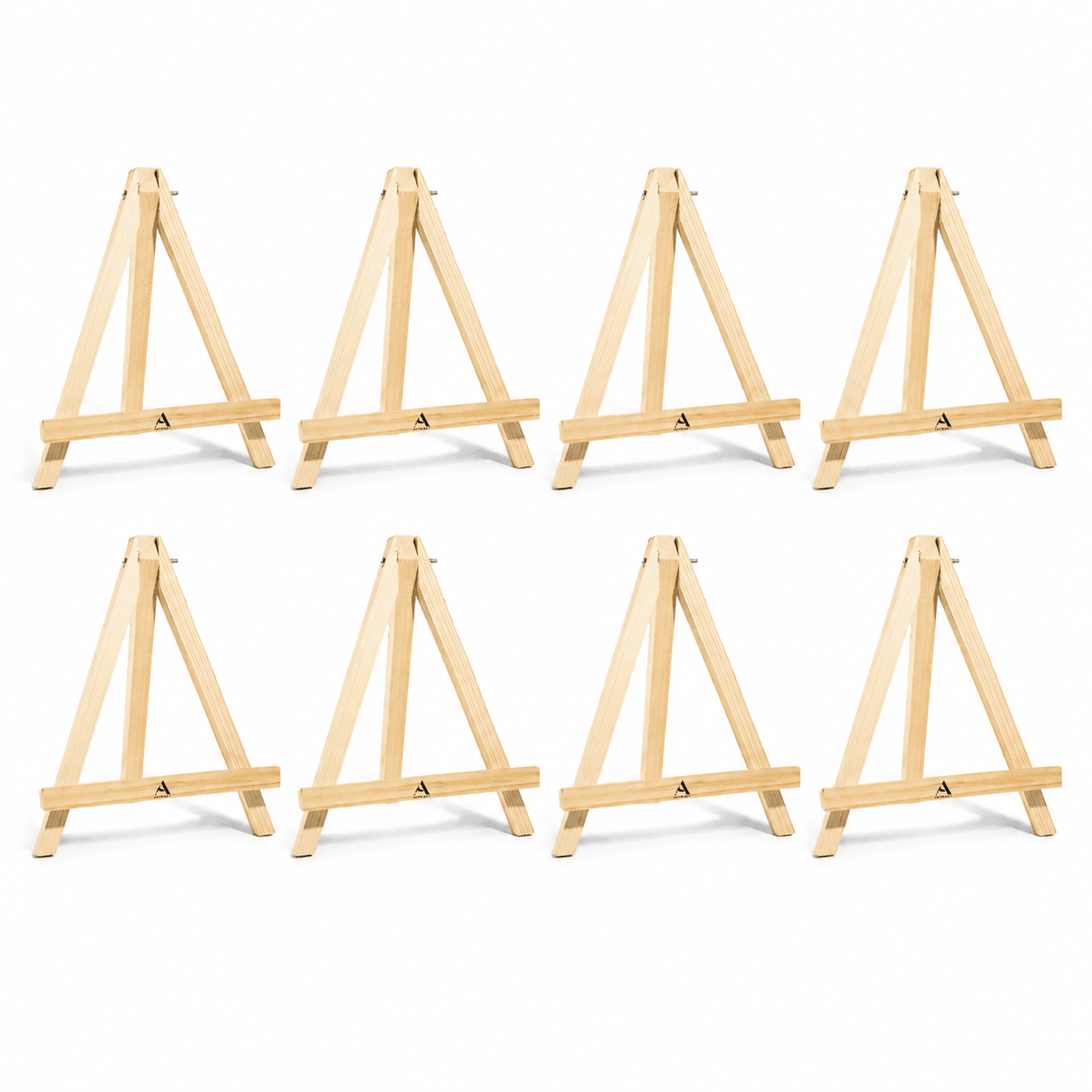 ArtRight 10-Inch Mini Wooden Easel Set of 8 for Painting & Display