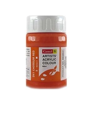 CAMEL ARTIST ACRYLIC COLOUR 500ML – CADMIUM RED