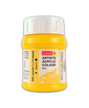 CAMEL ARTIST ACRYLIC COLOUR 500ML – CADMIUM YELLOW MEDIUM