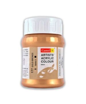 CAMEL ARTIST ACRYLIC COLOUR 500ML – GOLD BRONZE