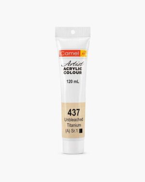 CAMEL ARTIST ACRYLIC COLOUR 120ML – UNBLEACHED TITANIUM