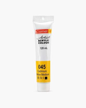 CAMEL ARTIST ACRYLIC COLOUR 120ML – CADMIUM YELLOW MEDIUM