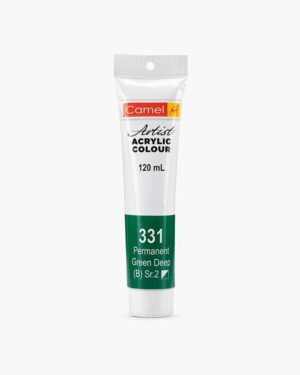CAMEL ARTIST ACRYLIC COLOUR 120ML – PERMANENT GREEN DEEP