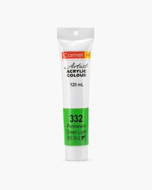 CAMEL ARTIST ACRYLIC COLOUR 120ML – PERMANENT GREEN LIGHT