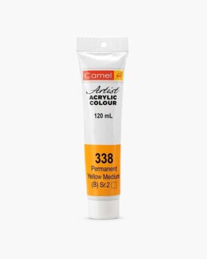 CAMEL ARTIST ACRYLIC COLOUR 120ML – PERMANENT YELLOW MEDIUM