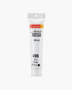 CAMEL ARTIST ACRYLIC COLOUR 120ML – ZINC WHITE