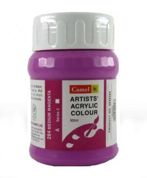 CAMEL ARTIST ACRYLIC COLOUR 500ML – MEDIUM MAGENTA