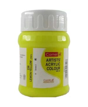 CAMEL ARTIST ACRYLIC COLOUR 500ML – LEMON YELLOW
