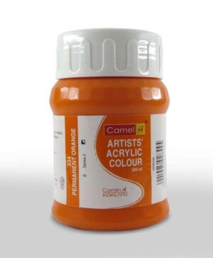 CAMEL ARTIST ACRYLIC COLOUR 500ML -PERMANENT ORANGE
