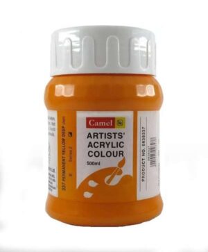 CAMEL ARTIST ACRYLIC COLOUR 500ML – PERMANENT YELLOW DEEP
