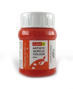 CAMEL ARTIST ACRYLIC COLOUR 500ML – VERMILION HUE
