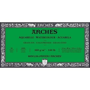 Arches Watercolour Paper Block -300GSM-15x30CM-5.9×11.8INCH-Cold Pressed