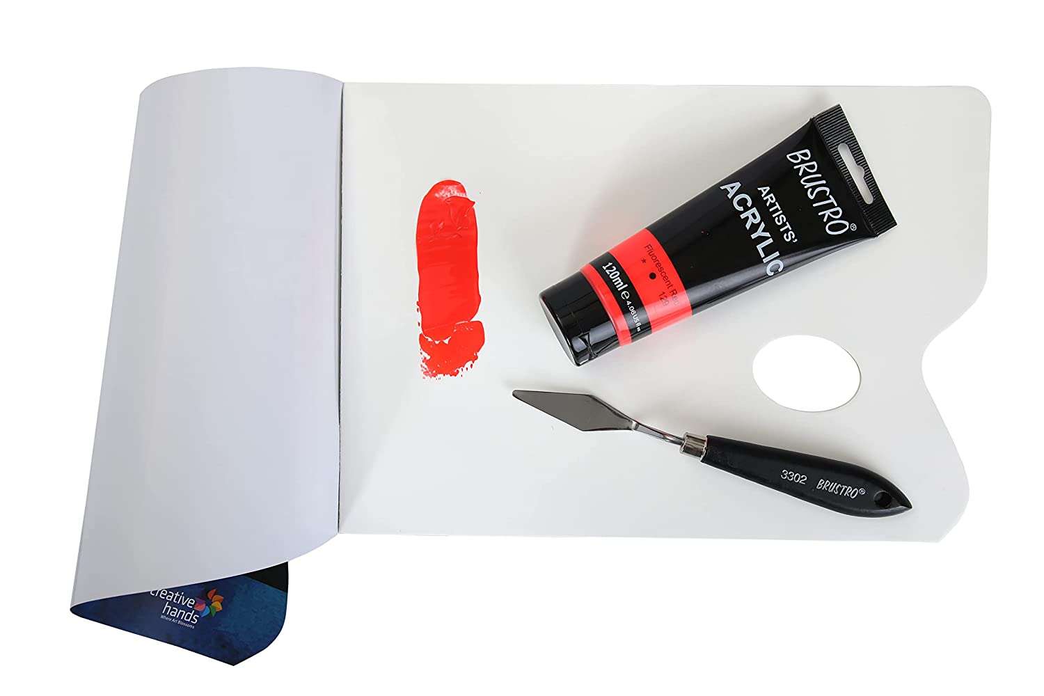 Brustro Artists Acrylic 120ml Fluorescent Red