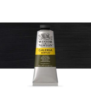 WINSOR & NEWTON : GALERIA : ACRYLIC PAINT : 60ML : LAMP BLACK