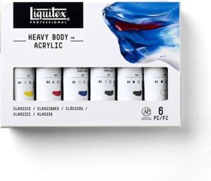 Liquitex Professional Heavy Body Acrylic Paint Set, Classic 6x59ml