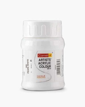 CAMEL ARTIST ACRYLIC COLOUR 500ML – PEARL WHITE