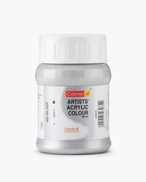 CAMEL ARTIST ACRYLIC COLOUR 500ML – SILVER