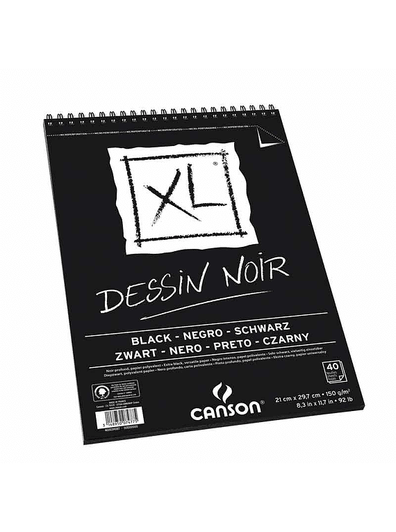 Canson XL Series Black Drawing Pad A4