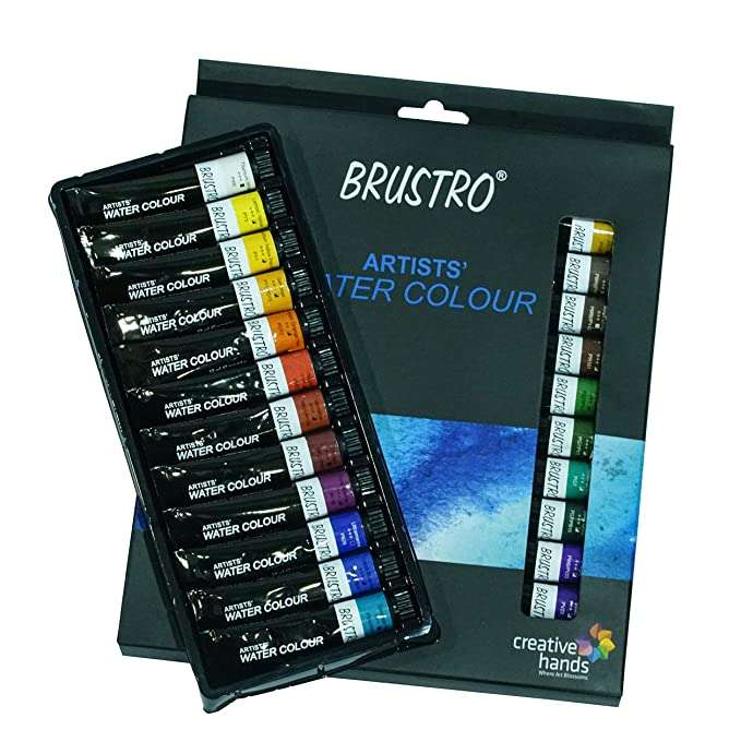 BRUSTRO Artists’ Watercolour Set of 24 Colours X 12ML Tubes