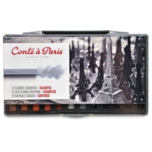 Conte Paris Sketching Assorted Crayon Set Of 12