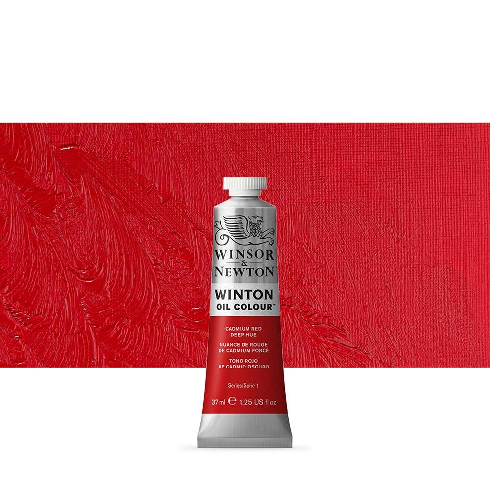 WINSOR & NEWTON : WINTON : OIL PAINT : 37ML : CADMIUM RED DEEP HUE