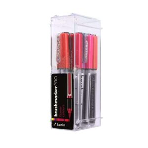 Karin Brushmarker PRO – Water-Based – Brush Tip – Flowers Colours – 12 Colours