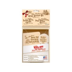 General Pencil The Masters Mini Clean-Up Kit 1 Brush Cleaner and Preserver (7.10 g) and 1 Artist Hand Soap, 40 g and 1 Kiss-Off Stain Remover, 20 g