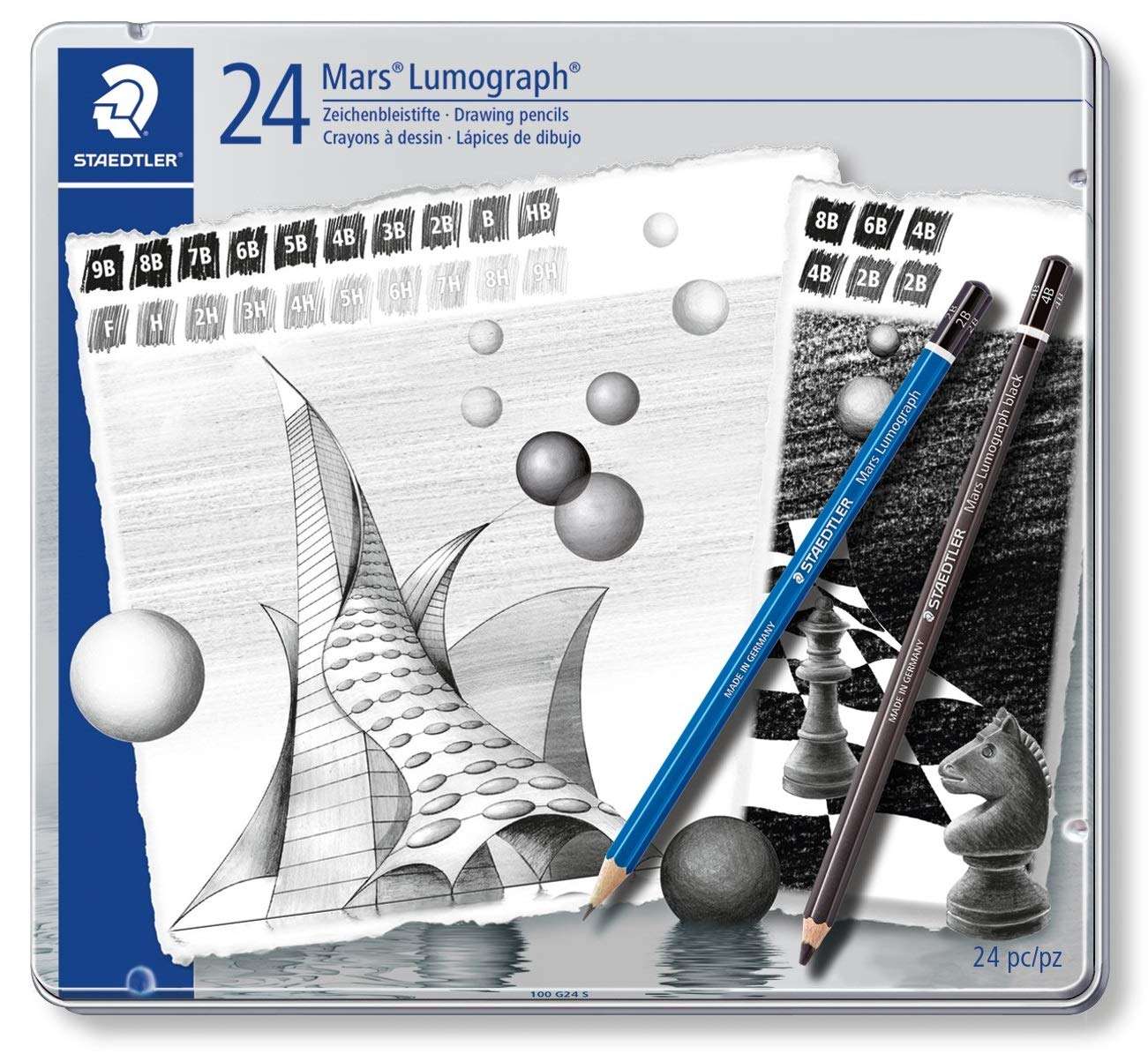 Staedtler Mars Lumograph Artist Pencil Set Pack of 24