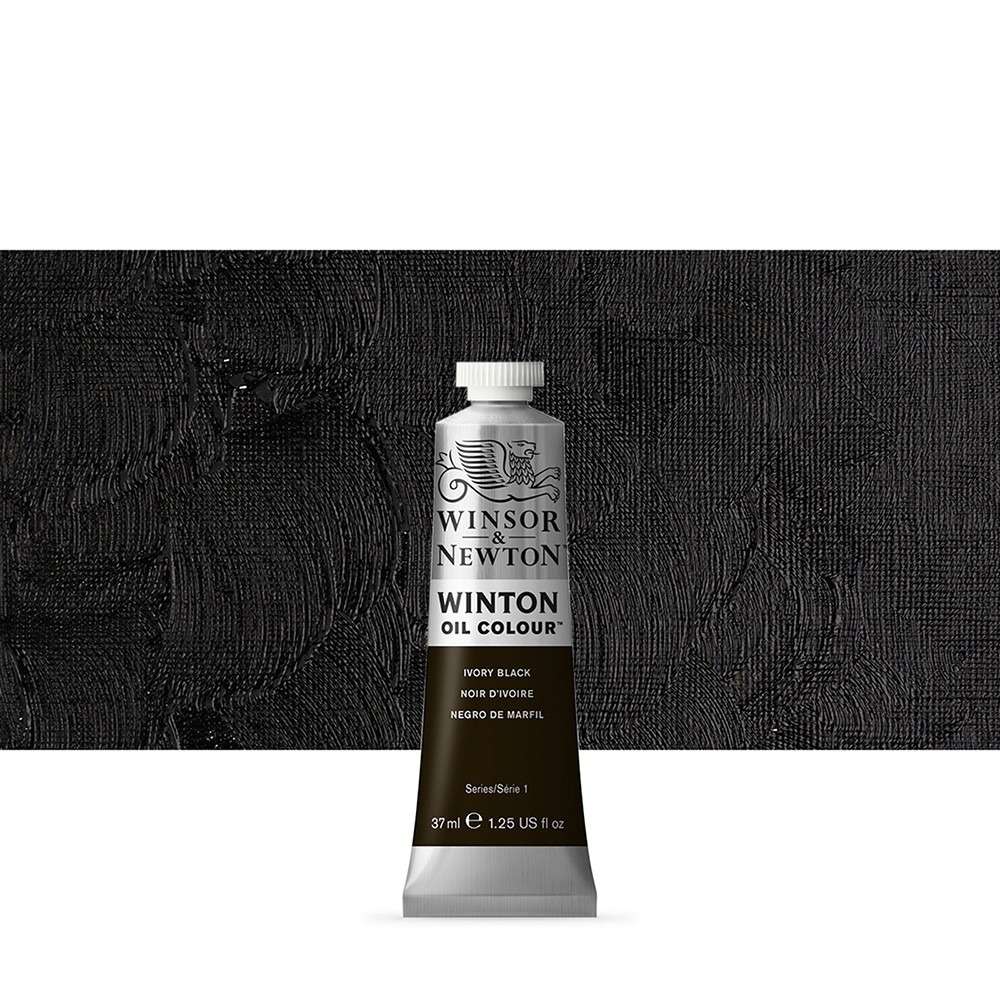 WINSOR & NEWTON : WINTON : OIL PAINT : 37ML : IVORY BLACK