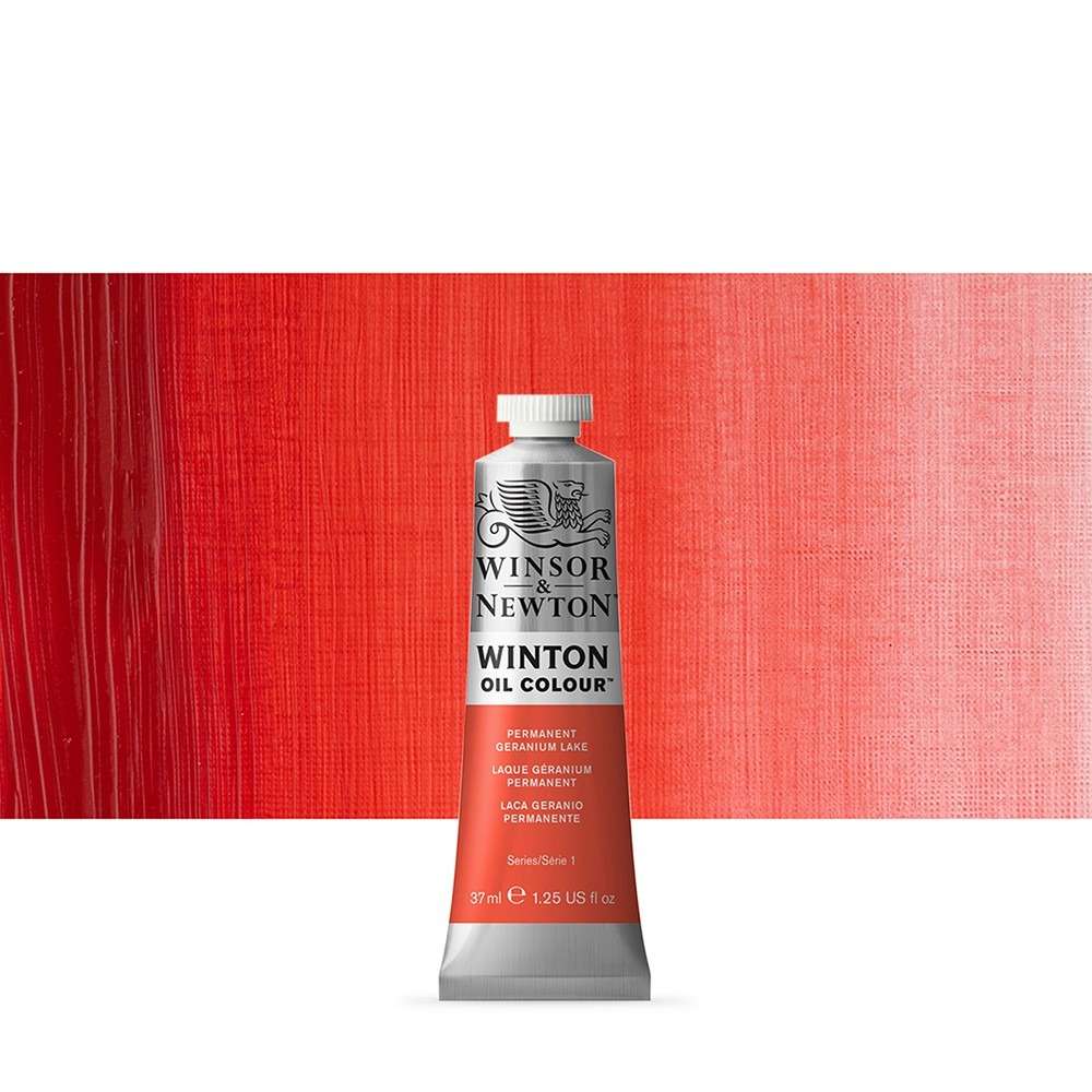 WINSOR & NEWTON : WINTON : OIL PAINT : 37ML : PERMANENT GERANIUM LAKE
