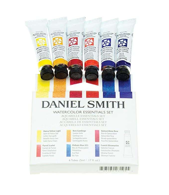 Daniel Smith Extra Fine Essentials Introductory Watercolor, 6 Tubes, 5ml