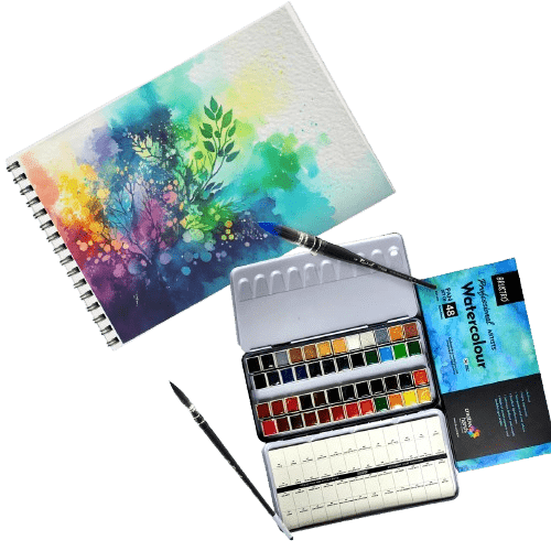 Brustro Professional Artists Watercolour Pan Set Of 48