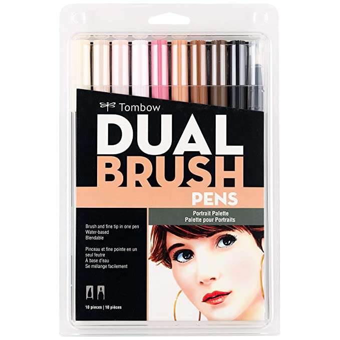 Tombow Dual Brush Pen Set, 10-Pack, Portrait